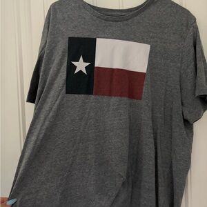 Gray T-Shirt with Texas Flag Design